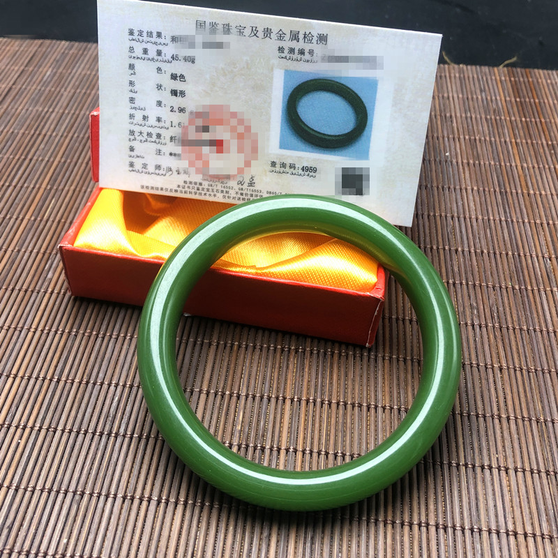 New imitation jasper bracelet suit Hetian jade jasper bracelet certificate box business gifts wholesale live gift