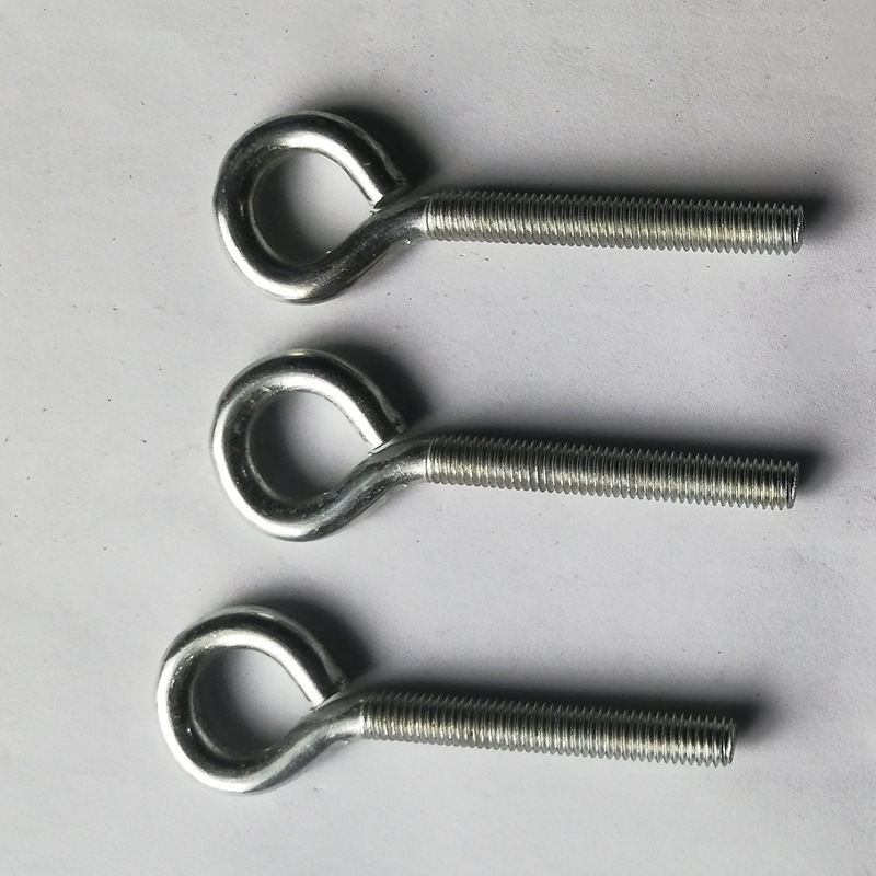 Customized Carbon Steel Round Head Sheep Eye Hook Closed Ring Screw Self-Tapping Screw Threaded Iron Hook Plated Sheep Eye Ring Screw