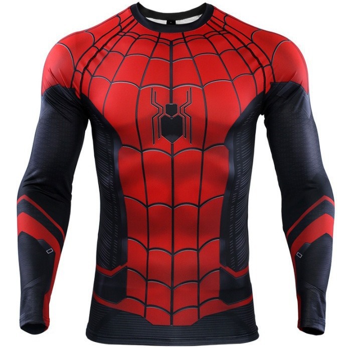 Marvel Superhero Series Digital Printed Men's T-Shirt Long Sleeve Top Easiest for Match Cross-Border New Hot Sale