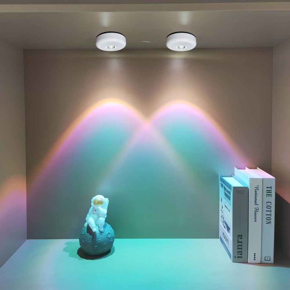 Cross-border new clap light atmosphere night light cabinet light, 2 levels of brightness adjustable 3AAA battery (not included