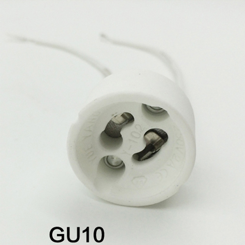 Factory Direct Sales Spot Gu10 Lamp Holder Ceramic Aging Lamp Holder Halogen Lamp Line 15cm Lamp Holder Lighting Accessories