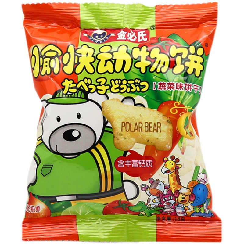 Jinbi happy animal biscuit 18g children baby biscuit snack 18g