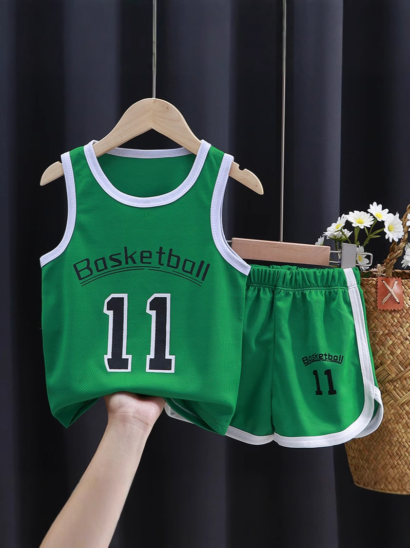 Children's Clothing Summer Children's Suits Quick-Drying Sportswear Vests Boys Baby Basketball Uniforms Summer Vest