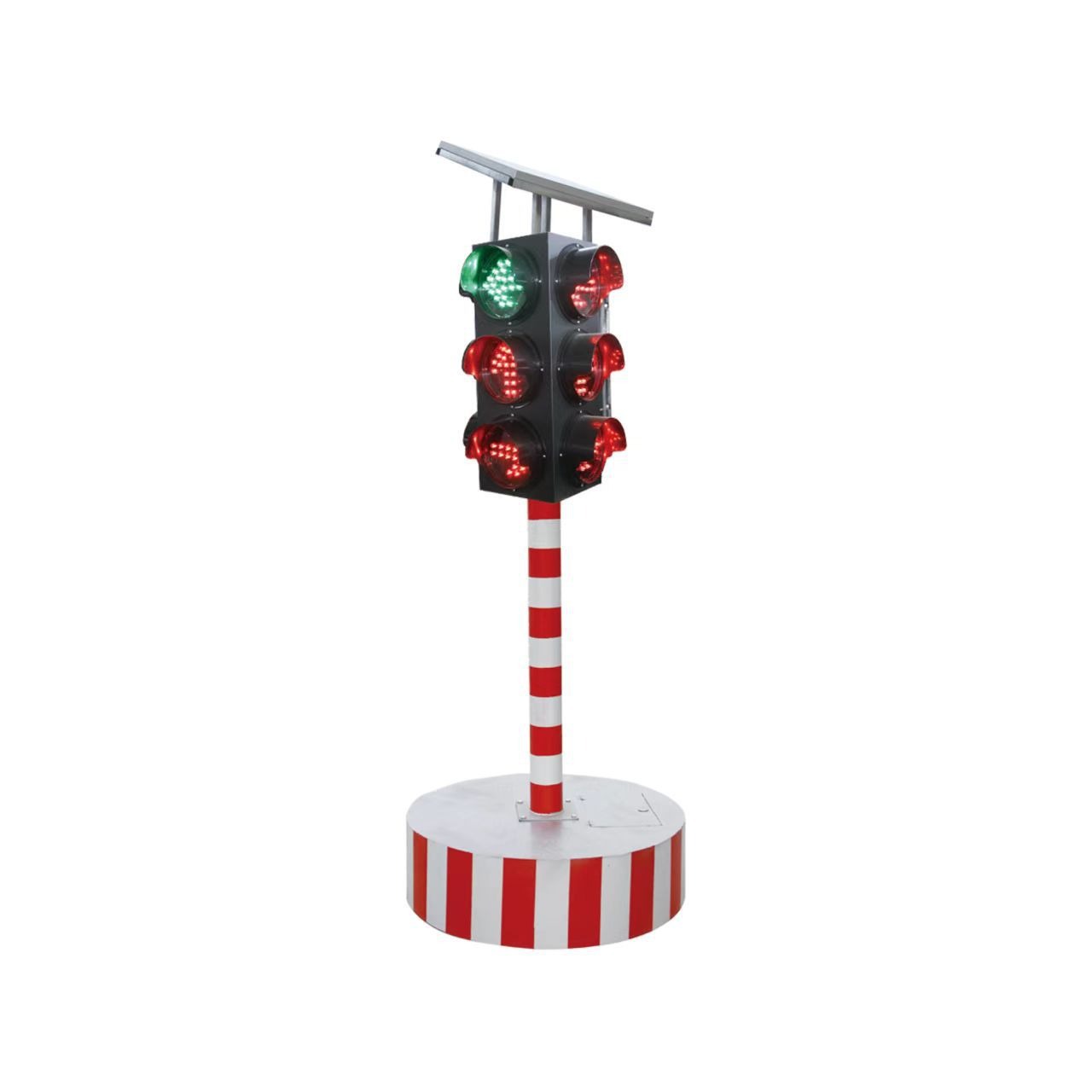 Factory Direct Sales Intersection Warning Light Four-Sided Signal Light Solar Traffic Light
