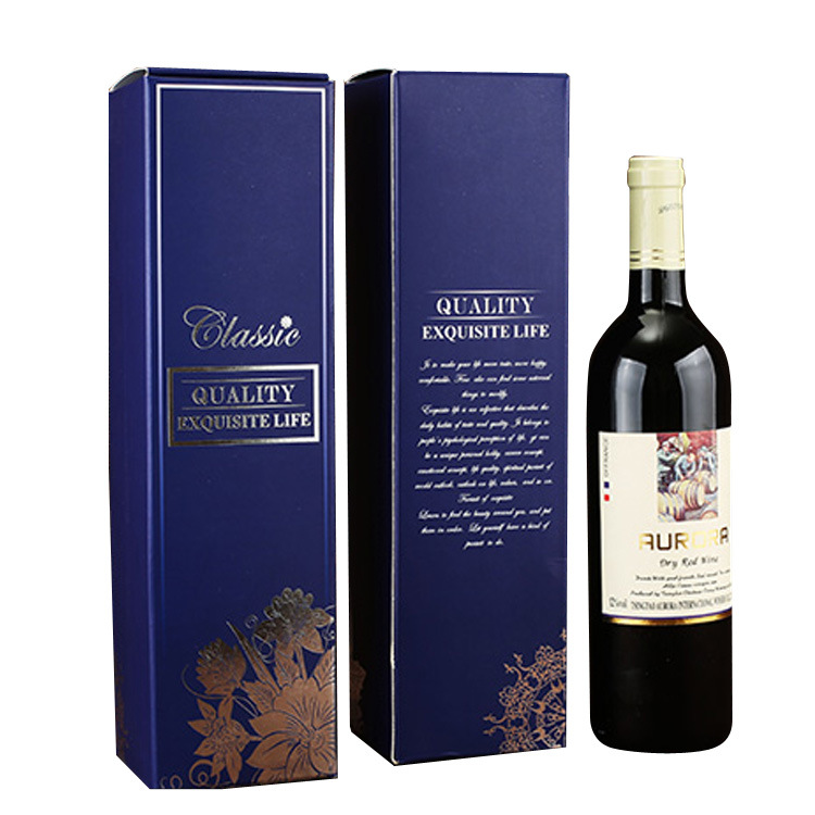 in stock Wholesale Double Pack Small Batch Handbag Color Box Thickened Single Red Wine Gift Bag Universal Packaging Carton