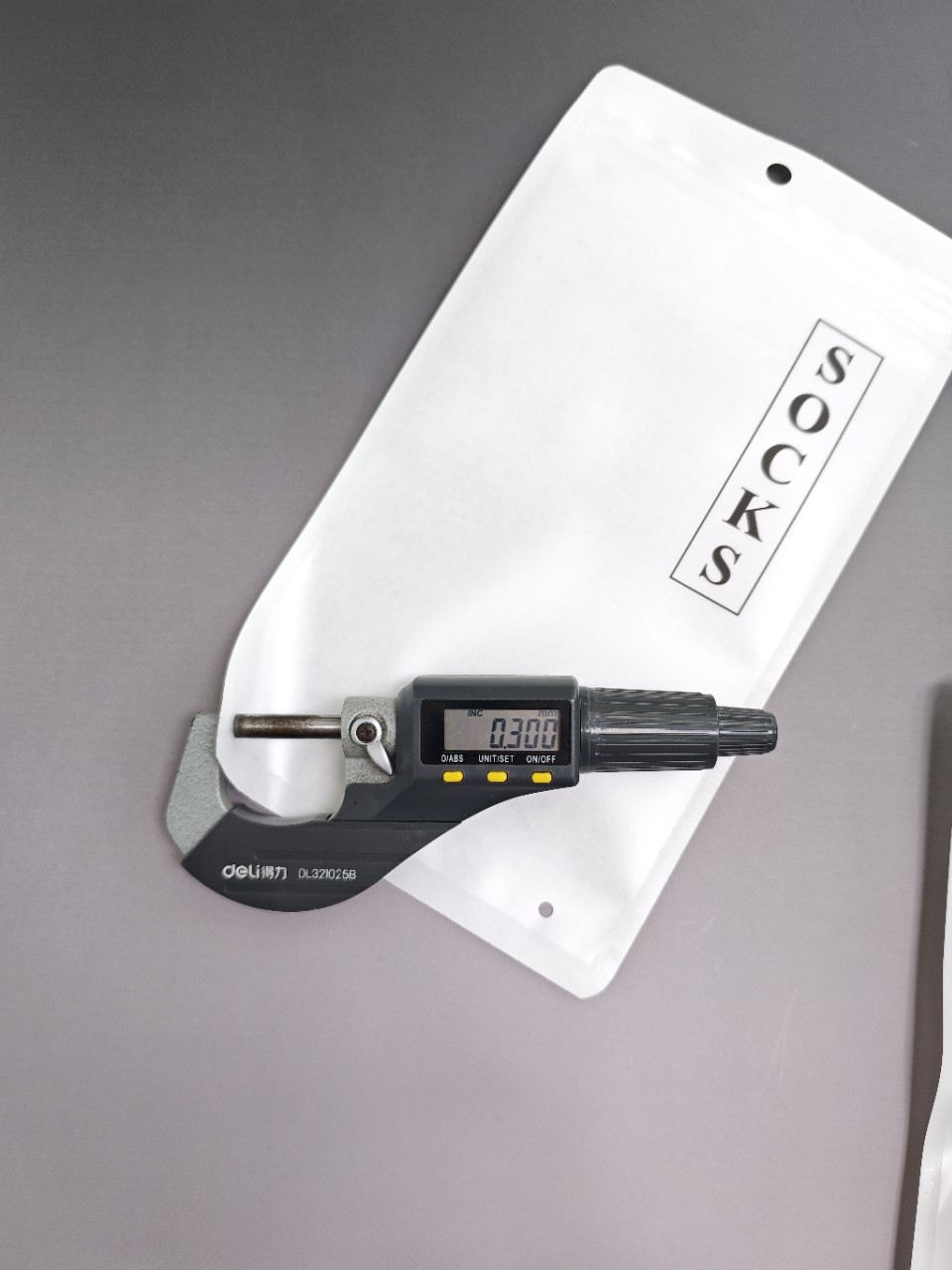 Sock Independent Packaging Bag Three-Side Sealing Composite White Kraft Paper High-End Sock Packaging Gift Sock Packaging Bag