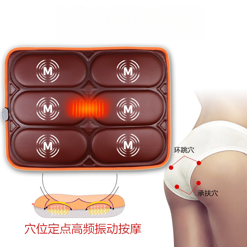 Массажная подушка для автомобиля, массажер для бедер, подушка с подогревом, электрический массаж, массажное кресло для дома