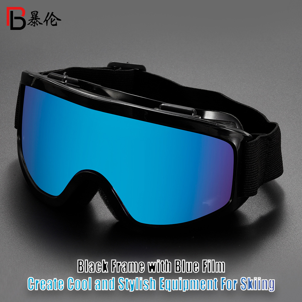 Cross-border new fashion anti-fog mountaineering ski goggles outdoor large frame anti-wind sand colorful eye protection sports glasses 3048