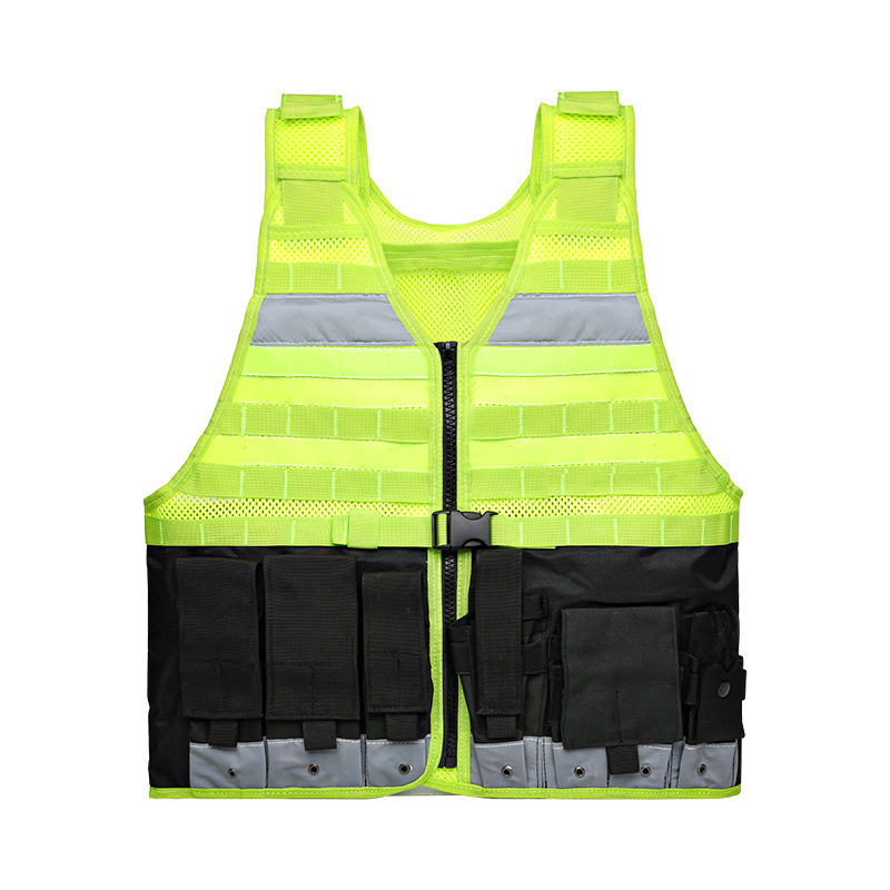 Tactical Quick Release Vest Vest Security Protection Vest Fluorescent Reflective Stab-Proof Clothing Vest Protective Clothing Reflective Vest