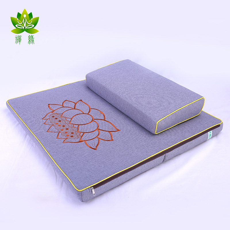 Coconut Silk Brown Cushion, Meditation Kneeling Cushion, Lotus Square Meditation Cushion, Meditation Cushion, Foldableing Meditation Cushion