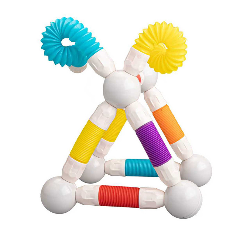[New Product] Foreign Trade Good Quality Telescopic Magnetic Stick Versatile Twist Music Kidsren's Educational Thinking Building Block Toys