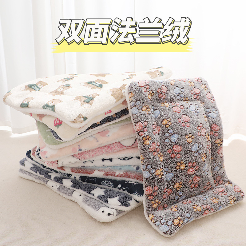 Оптовые толстые коврики для домашних животных на осень и зиму, теплые коврики для кошек и собак, нескользящие пледы и подушки