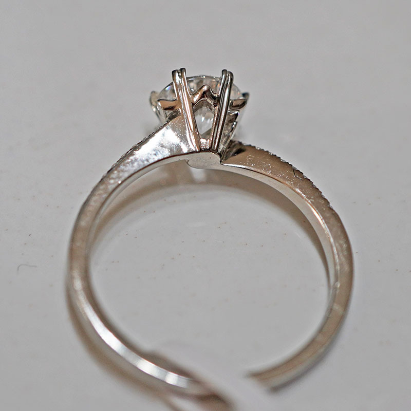 Pt950 Platinum Cultivated Diamond Ring for Women Niche as Bright as Stars for Wedding and Proposal