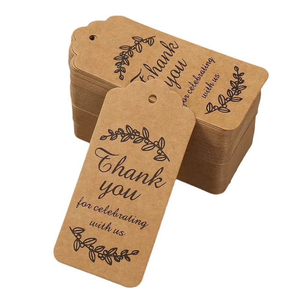 Amazon kraft paper ThankYou hanging decoration tag thank you gift tag card key chain tag cardboard