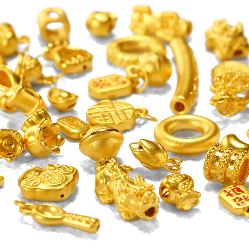 Shuibei Gold Wholesale 999 Pure Gold Pendant Pure Gold 3D Bracelet Accessories Live Gift Drop Shipping 24K Hard Gold