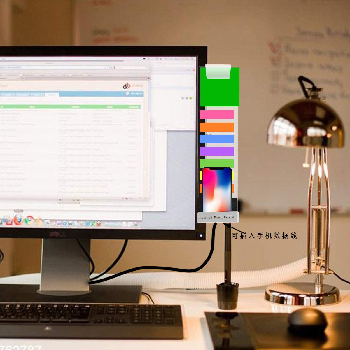 Display Message Board Display Side Post-it Notes Acrylic Notes Whiteboard Computer Screen Notes Board