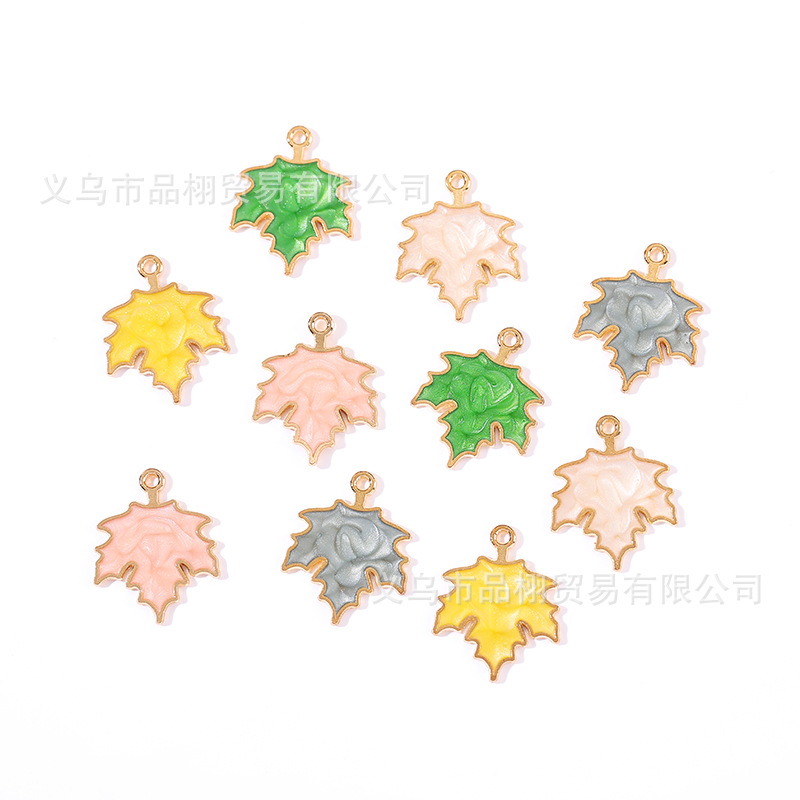 Подвеска из сплава с каплей масла DIY серия кленовых листьев корейские ювелирные аксессуары серьги подвеска материалы для ручной работы