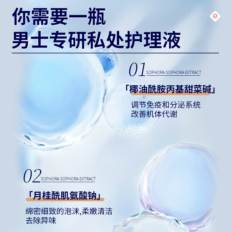 Ruiqiao Men's Private Care Mousse Private Lower Body Special Cleaning Liquid Care Men's Health Care Mousse