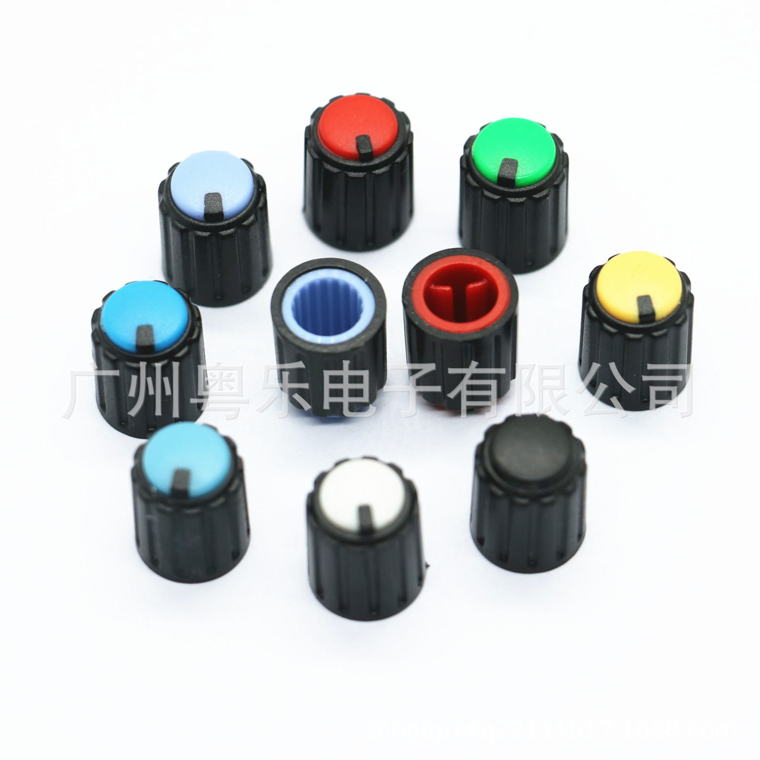 Двухцветная ручка 10*12мм для регулировки громкости с цветком 6мм