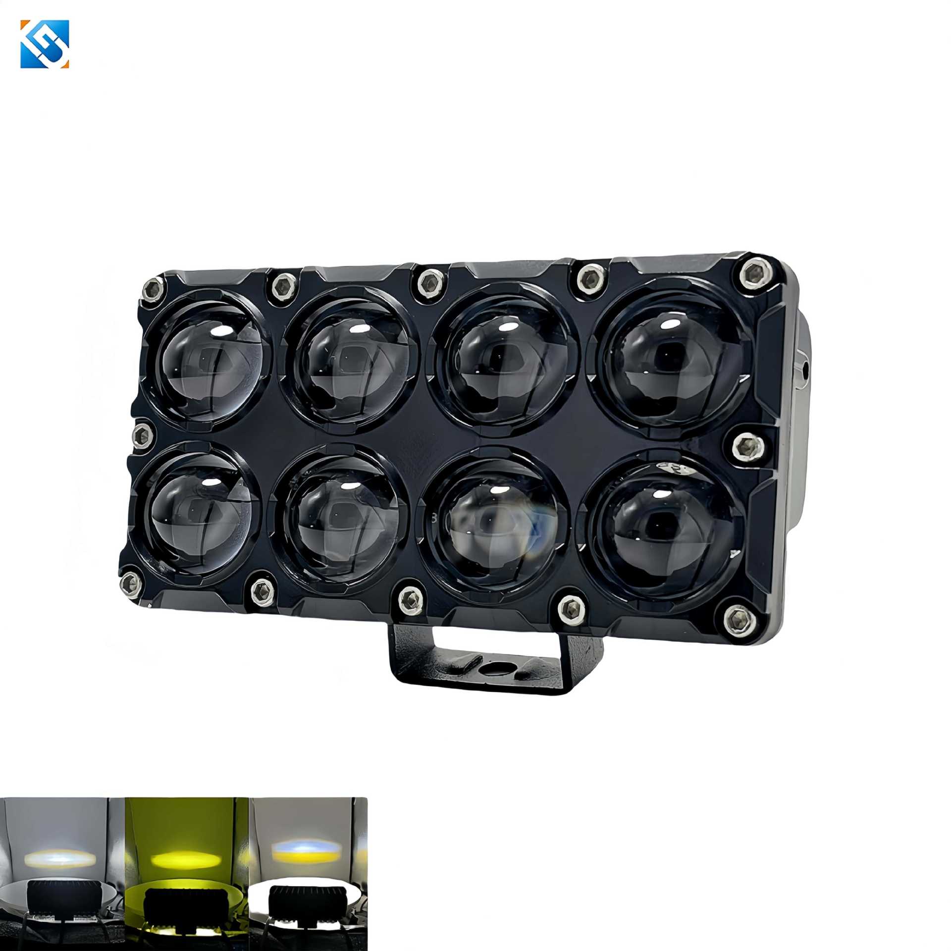 Новый светодиодный прожектор для мотоциклов, 6LED 8LED, двухцветный, внешний модифицированный свет для мотоциклов