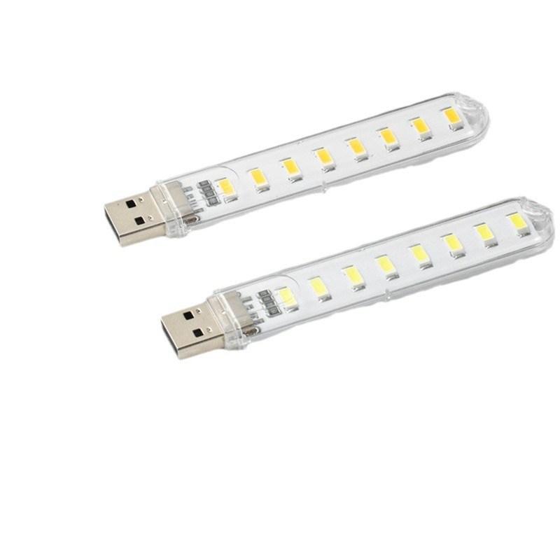 USB Lamp Night Light USB Creative Small Table Lamp Notebook Lamp Usb8 Lamp Usb8Led Lamp Power Bank Lamp Super Bright