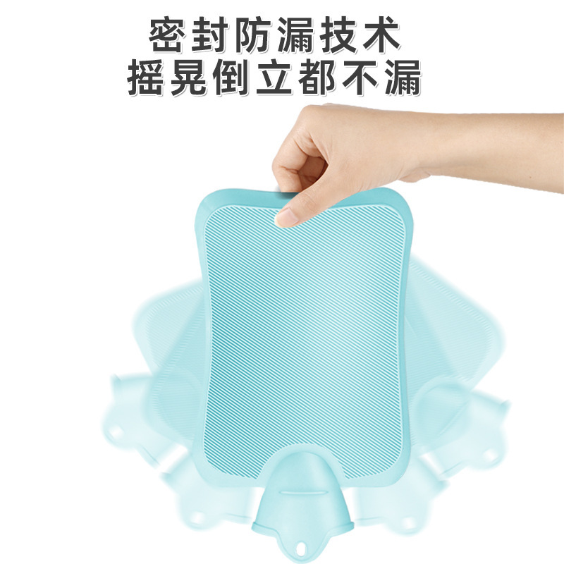 Manufacturer Wholesale Hot Water Bottle with Water-Filled Inner Bladder, Thickened Explosion-Proof Pvc Hot Water Bag, Large Size Hot Compress Hand Warmer