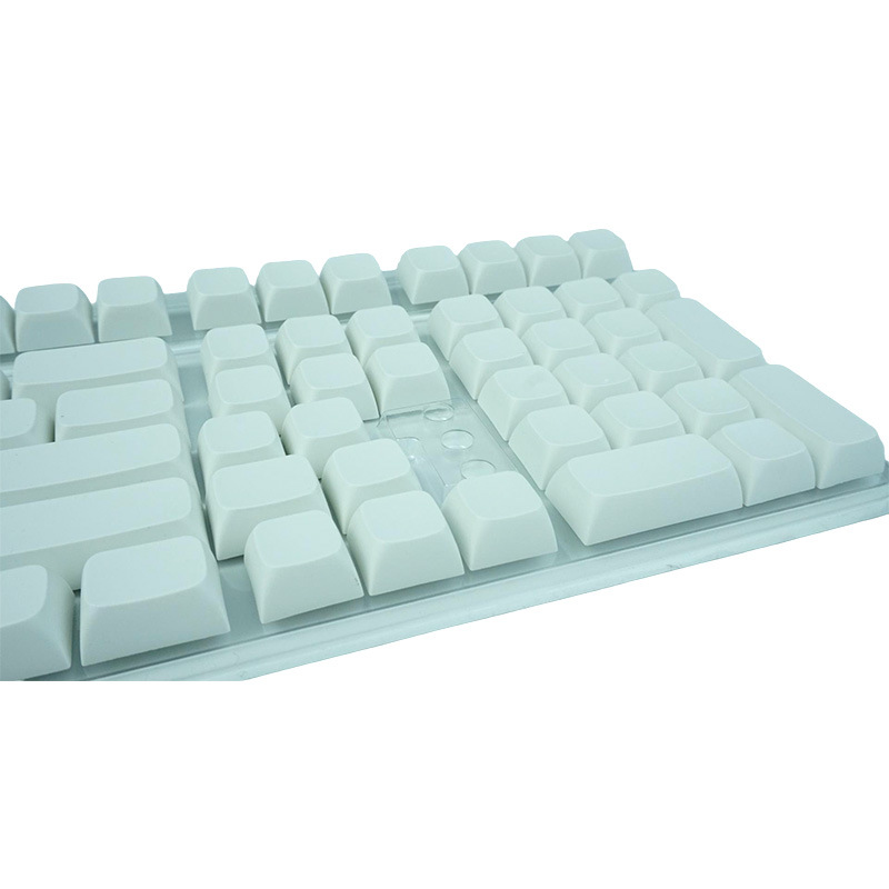 Sublimation Keyboard Keycaps, Milky White Horn-Shaped, Rubberized, Height 9.5mm, 108 Keys, 1.5mm, Personalized Keycap Customization