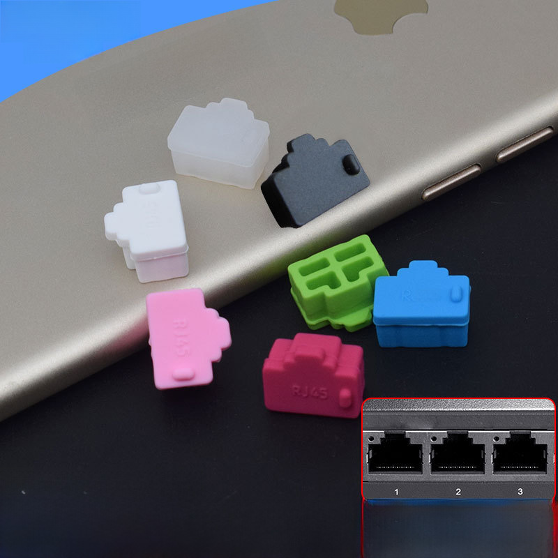 RJ45 Dust Plug LAN Network Interface Plug Router Computer Switch Silicone Sealing Plug Rubber Plug