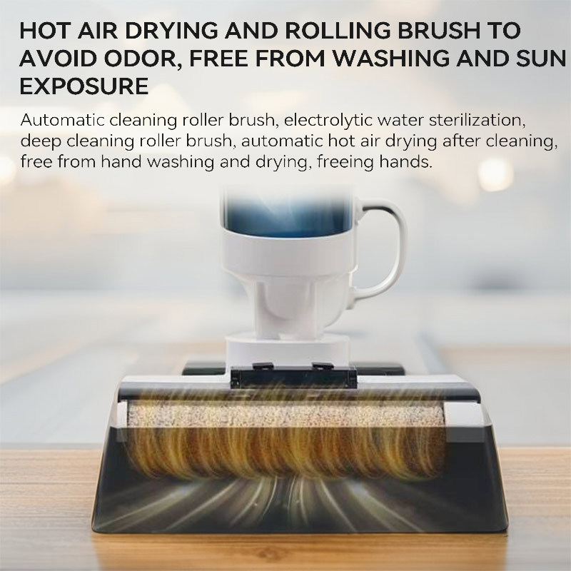 Cross-Border Wireless Floor Scrubber Household Electric Voice Electrolytic Water Suction and Mopping All-In-One Machine Self-Cleaning Smart Mopping Machine