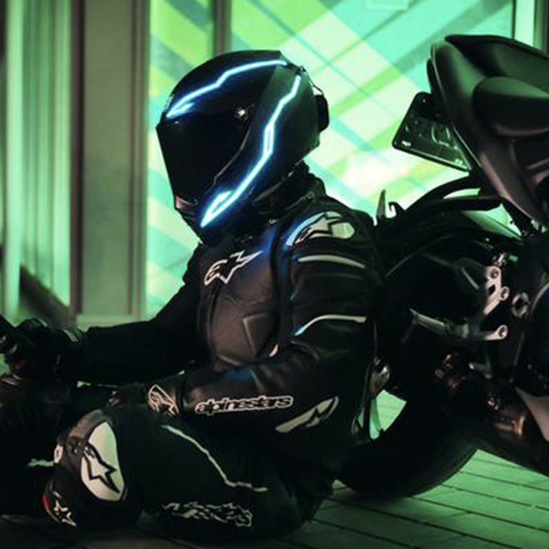 led helmet lamp motorcycle helmet lamp luminous usb luminous strip led helmet luminous strip manufacturers EL helmet strip