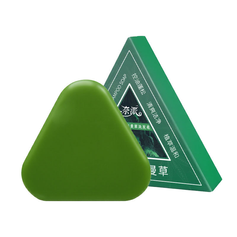 Nai Pai Platycladus Orientalis Leaf and Usamian Grass Shampoo Soap Prevents Hair Breakage, Refreshes, Makes Hair Fluffy, Smooth, Nourishes and Cares for Hair, Handmade Soap, Authentic Product