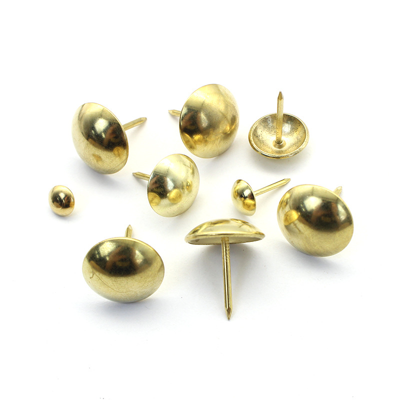 Golden Round Head Bubble Nail Copper Nail Iron Nail Furniture Sofa Decoration Accessories Hardware Drum Nail Small Cap Nail Brass Bubble Nail