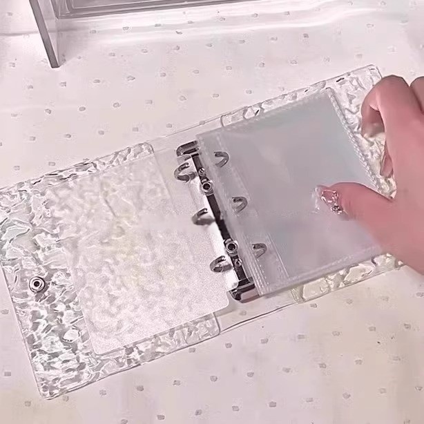 Crystal One Palace Grid Card Album Water Ripple Card Album Acrylic Ins Loose-Leaf 3inch Small Card Polaroid Storage Album