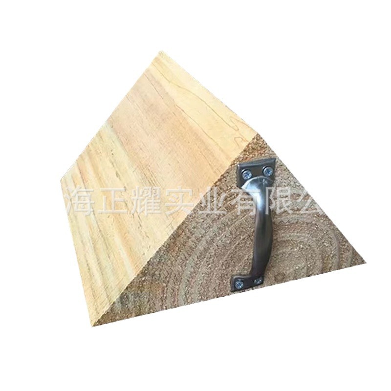 Car Triangle Wood Stopper, Triangle Wood Blocker, Trapezoidal Wooden Pad, Solid Wood Car Stopper, Anti-Slip Crane Outrigger枕木枕木