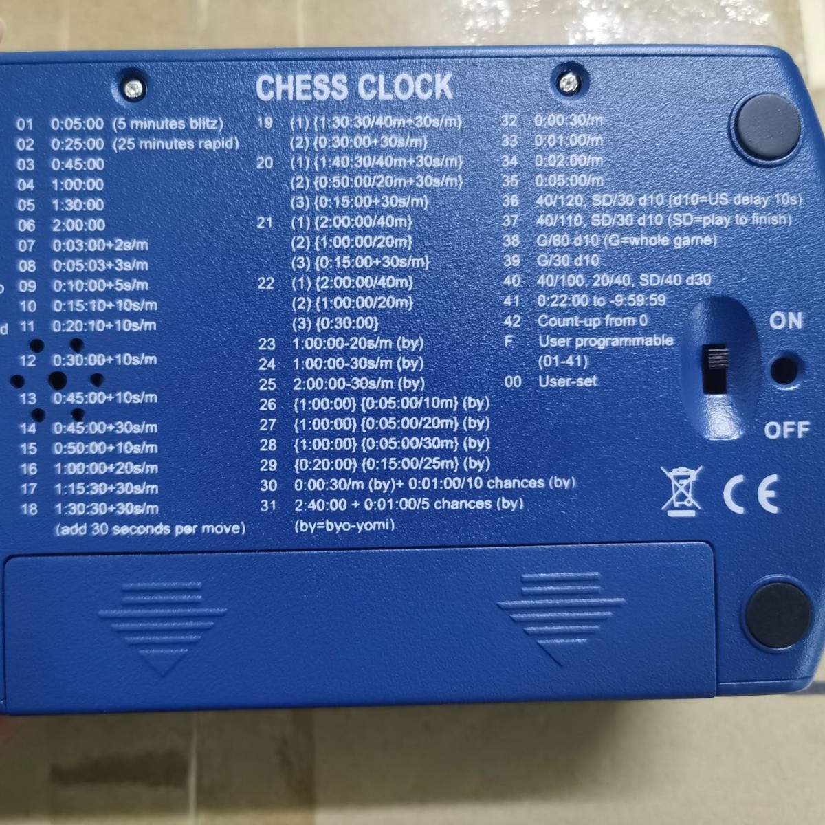 PS-1688 chess clock made by day chasing Chinese chess go chess Chess game timer clock