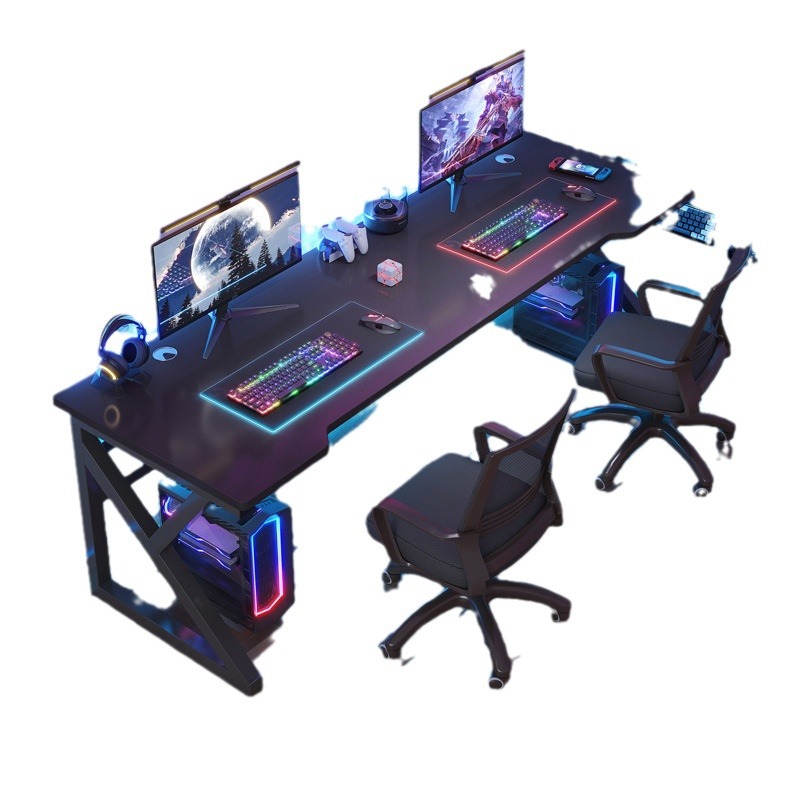 Desk Double Computer Desk Desktop Bedroom Home Modern Simple Plate-Type Table and Chair Combination Set E-Sports Table