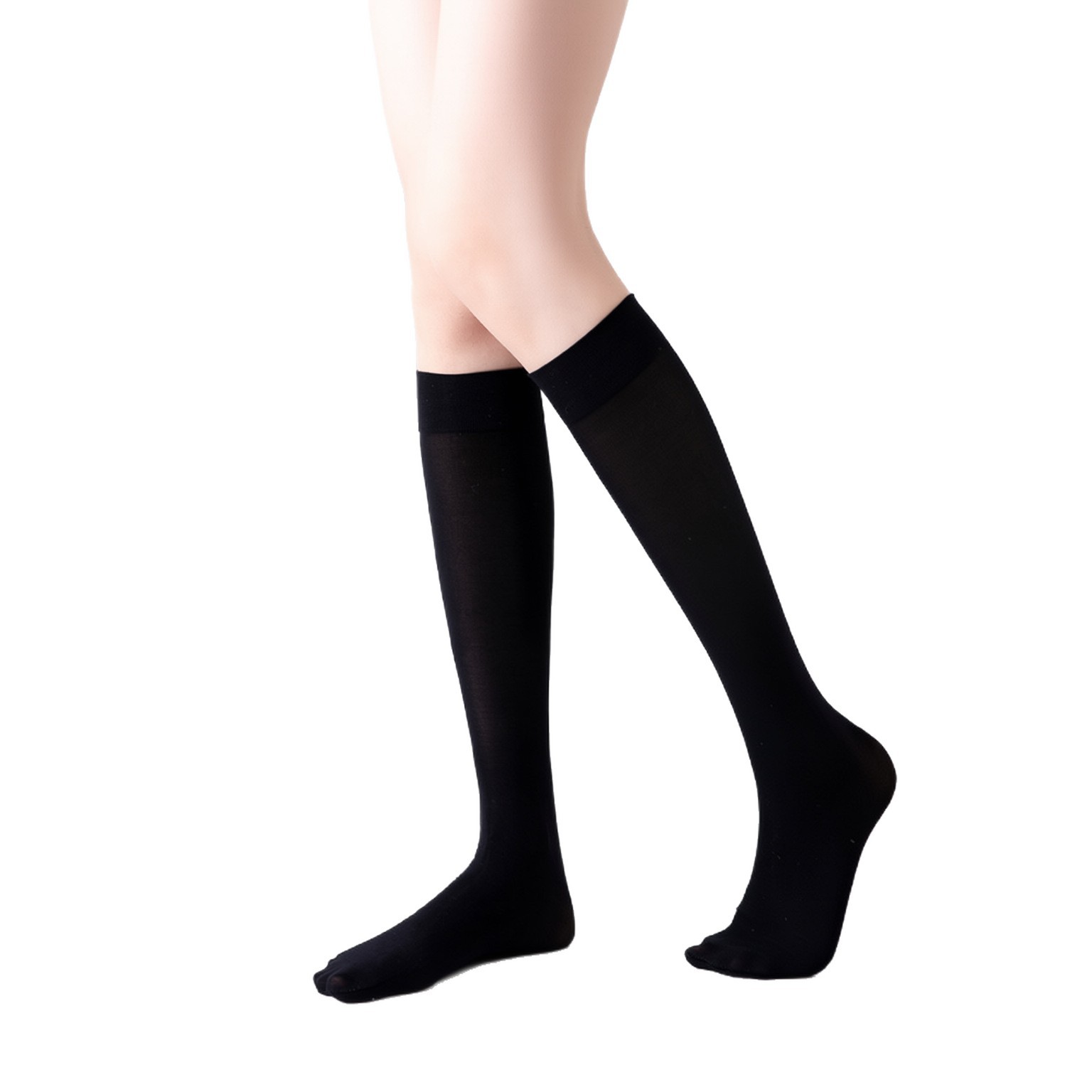Velvet Calf Socks for Women, Slimming Pressure Socks for Women, Spring, Summer, Autumn Thin Jk Socks, Mid-High Over-The-Knee Socks, Trendy on Instagram