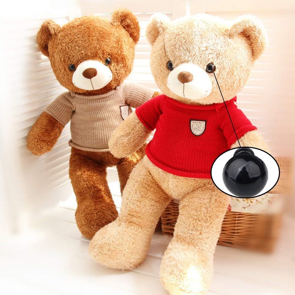 200pcs 10 all black doll eyes boxed toy eye accessories art eye black bean eye doll eyes