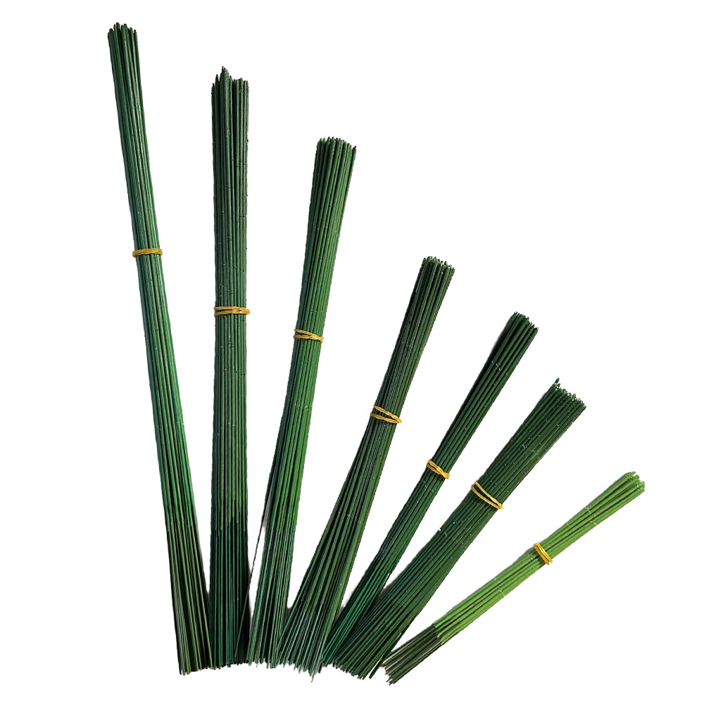 No. 2 Flower Pole Rose Soap Flower Wool Flower Wire Mesh Flower Material Accessories DIY Handmade Single Flower Pole Wholesale