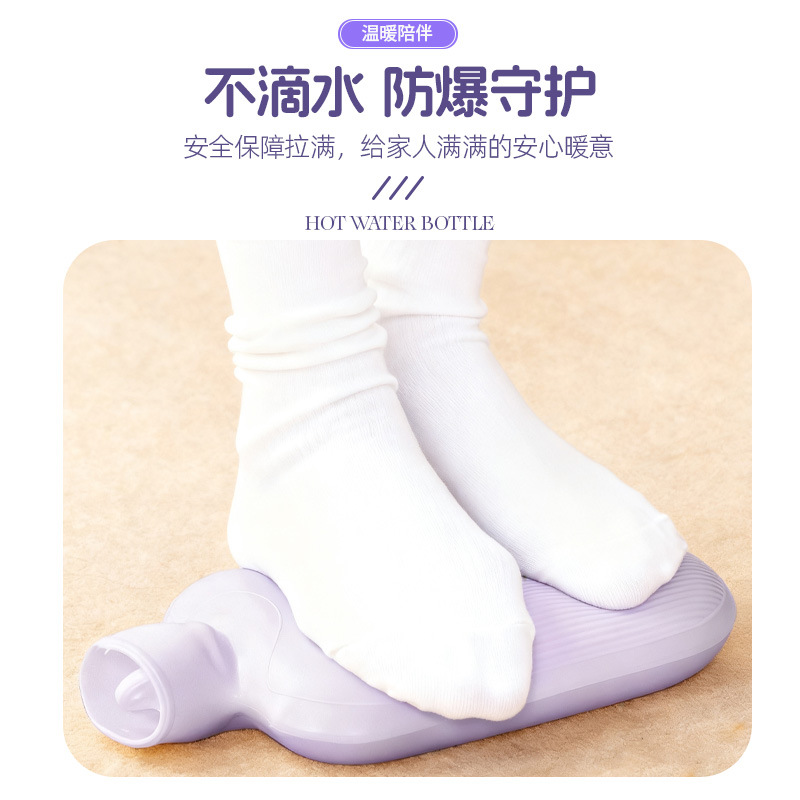 Water-Filled Hot Water Bag, Thickeneded and Explosion-Proof, Girls' Hand Warmer, Hot Compress, Belly Warmer, Foot Warmer, Imitation Rabbit Velvet Hand Warmer Bag