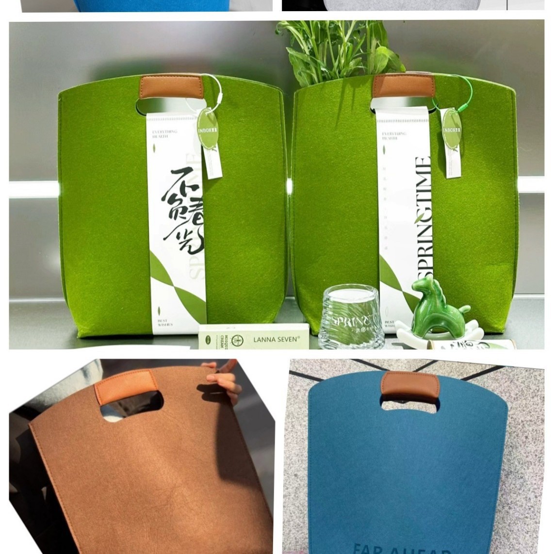 Валяная сумка, модная и простая, корпоративная подарочная сумка, утолщенная бизнес-сумка большого объема, сумка-тоут