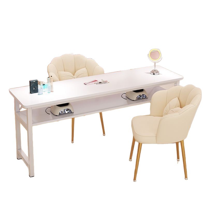 Nail Art Table and Chair Set, Light Luxury Internet Celebrity Economical Single Japanese-Style Faux Marble Double Single Table