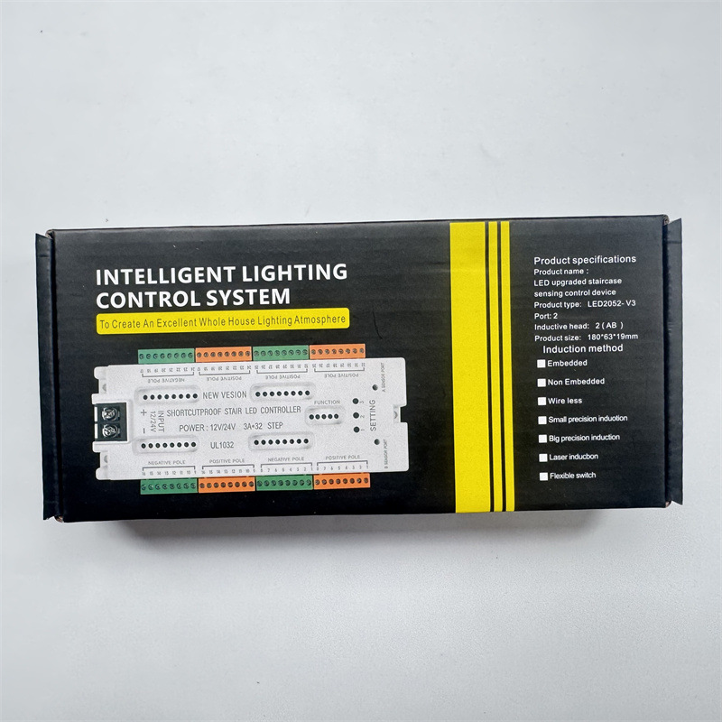 New English Smart Human Body Sensor Stair Light 32-Step Gradual Lighting Strip Step Anti-Short Circuit Controller