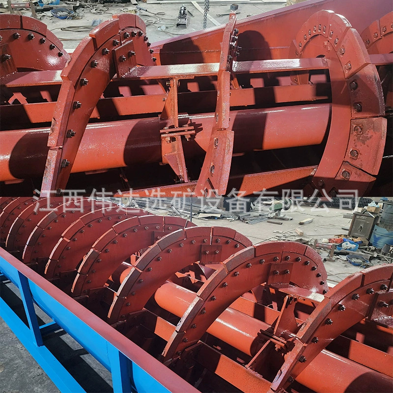 Mining Sorting Single/Double Spiral Washing Machine Water Washing Sand Gold Spiral Grading Equipment Spiral Classifier Manufacturer