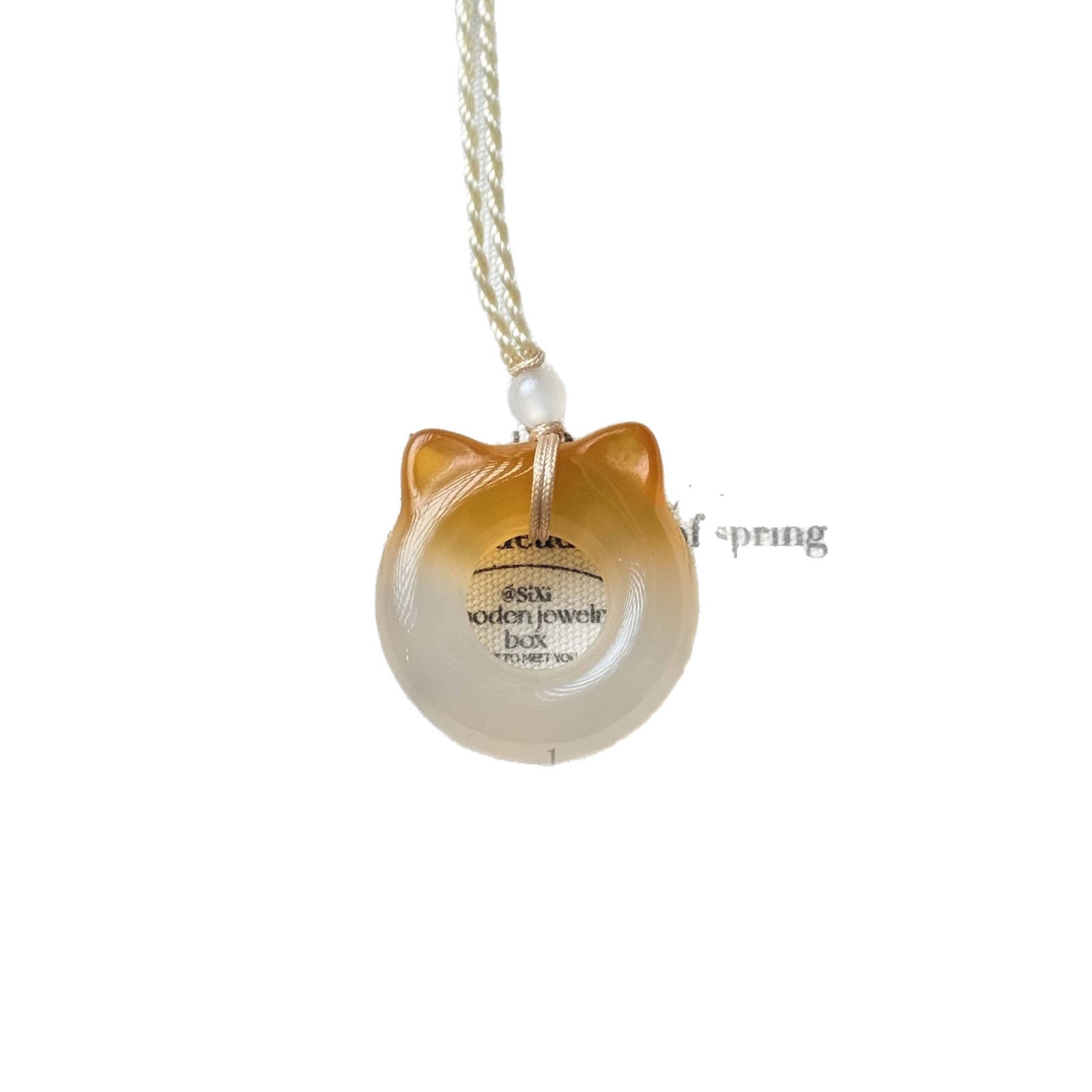 Ice Chalcedony Small Fortune Bag Pendant Mini Fox Jade Pendant White Ice Safe Buckle Pendant Keychain Accessories