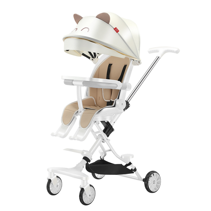 Stroller for Taking Kids Out, High-View Baby Stroller, Lightweight, Two-Way, Foldable with One Click, Can Sit and Lie down