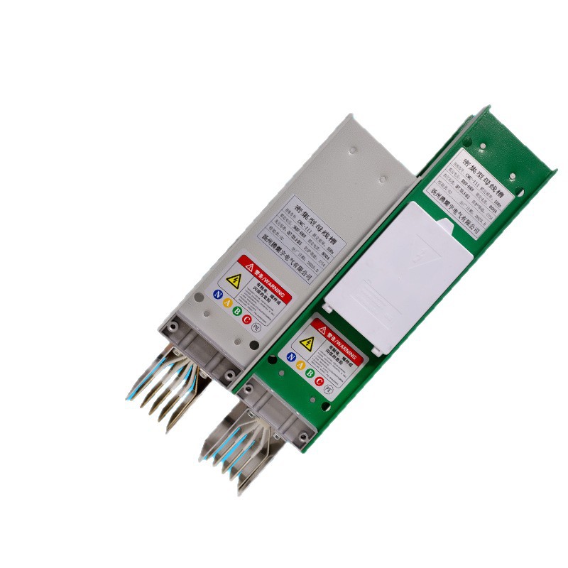 Three-phase five-line low-voltage straight section busbar enclosed plug-in connecting grounding busbar duct intensive copper busbar duct