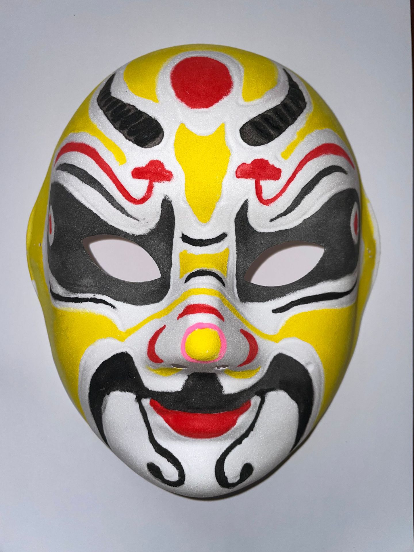 Indentation facial makeup twelve zodiac hand-painted white mask wholesale with rope and color picture