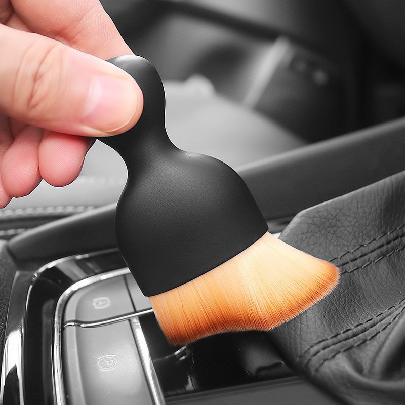 Wave Beauty Brush Cosmetic Brush Car Interior Short Fleece Brush Car Cleaning Air Conditioning Air Outlet Cleaning Brush