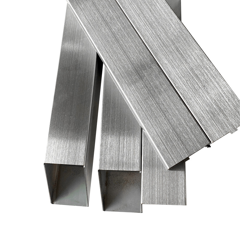 304 Stainless Steel Square Tube Fingerprint-Free Engineering Square Tube Smooth Brushed Stainless Steel Structural Tube Product Decorative Tube